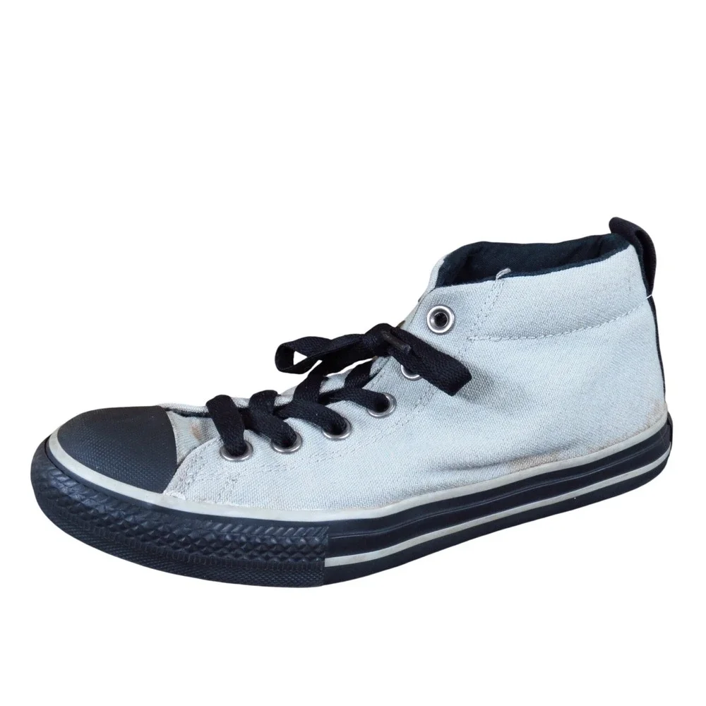 Converse Chuck Taylor All Star Kids Mid Top Sneaker Size 5 Casual Gray‎ Canvas